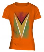 Guyana Faded Flag Ladies T-Shirt