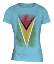 Guyana Faded Flag Ladies T-Shirt