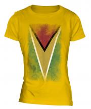 Guyana Faded Flag Ladies T-Shirt
