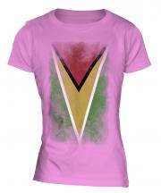 Guyana Faded Flag Ladies T-Shirt