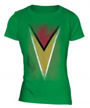Guyana Faded Flag Ladies T-Shirt