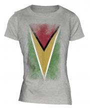 Guyana Faded Flag Ladies T-Shirt