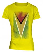 Guyana Faded Flag Ladies T-Shirt
