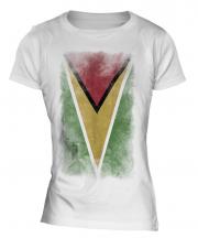 Guyana Faded Flag Ladies T-Shirt