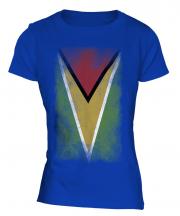Guyana Faded Flag Ladies T-Shirt