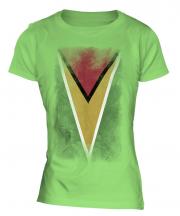 Guyana Faded Flag Ladies T-Shirt