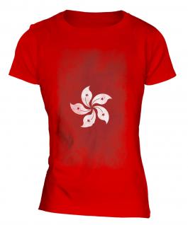 Hong Kong Faded Flag Ladies T-Shirt