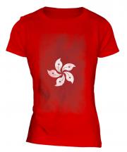 Hong Kong Faded Flag Ladies T-Shirt