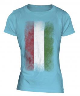Hungary Faded Flag Ladies T-Shirt
