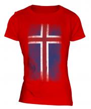 Iceland Faded Flag Ladies T-Shirt