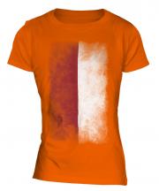 Indonesia Faded Flag Ladies T-Shirt