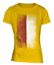 Indonesia Faded Flag Ladies T-Shirt