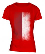Indonesia Faded Flag Ladies T-Shirt