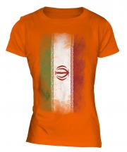 Iran Faded Flag Ladies T-Shirt