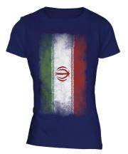 Iran Faded Flag Ladies T-Shirt