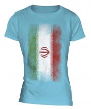 Iran Faded Flag Ladies T-Shirt