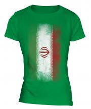 Iran Faded Flag Ladies T-Shirt
