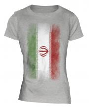 Iran Faded Flag Ladies T-Shirt
