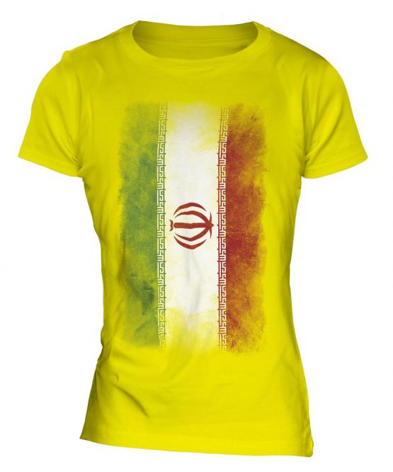 Iran Faded Flag Ladies T-Shirt
