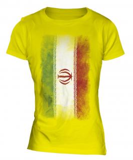 Iran Faded Flag Ladies T-Shirt