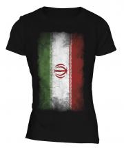 Iran Faded Flag Ladies T-Shirt