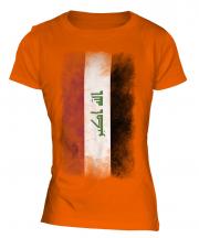 Iraq Faded Flag Ladies T-Shirt