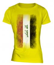 Iraq Faded Flag Ladies T-Shirt