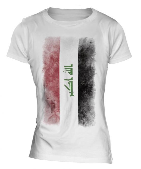 Iraq Faded Flag Ladies T-Shirt