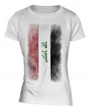 Iraq Faded Flag Ladies T-Shirt