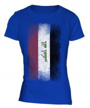 Iraq Faded Flag Ladies T-Shirt