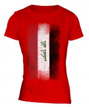 Iraq Faded Flag Ladies T-Shirt