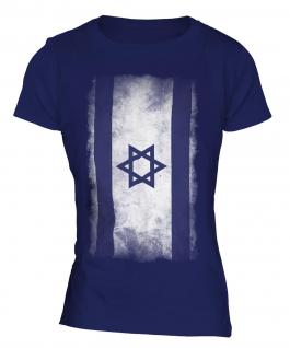 Israel Faded Flag Ladies T-Shirt