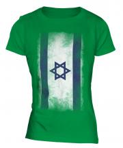 Israel Faded Flag Ladies T-Shirt