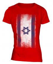 Israel Faded Flag Ladies T-Shirt