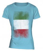 Italy Faded Flag Ladies T-Shirt