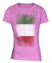 Italy Faded Flag Ladies T-Shirt