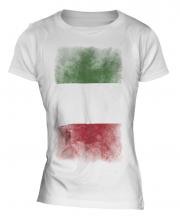 Italy Faded Flag Ladies T-Shirt