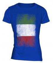 Italy Faded Flag Ladies T-Shirt