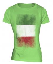 Italy Faded Flag Ladies T-Shirt