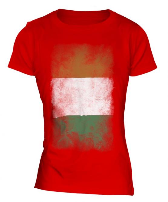 Ivory Coast Faded Flag Ladies T-Shirt