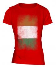 Ivory Coast Faded Flag Ladies T-Shirt