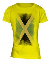 Jamaica Faded Flag Ladies T-Shirt