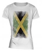 Jamaica Faded Flag Ladies T-Shirt
