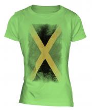 Jamaica Faded Flag Ladies T-Shirt
