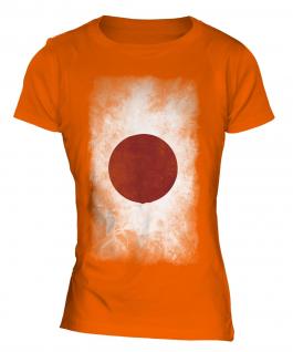 Japan Faded Flag Ladies T-Shirt
