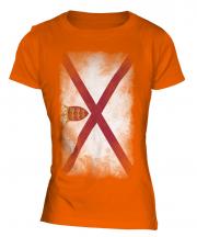 Jersey Faded Flag Ladies T-Shirt