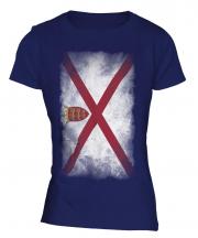 Jersey Faded Flag Ladies T-Shirt