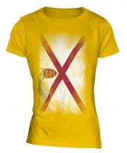 Jersey Faded Flag Ladies T-Shirt