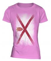 Jersey Faded Flag Ladies T-Shirt
