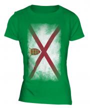 Jersey Faded Flag Ladies T-Shirt